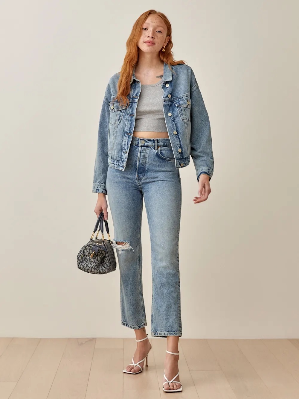 Reformation - Madison Relaxed Jean Jacket - Size small